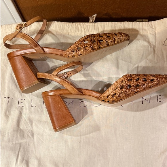 Seychelles Brown Woven Leather Chunky Heels - Picture 4 of 11